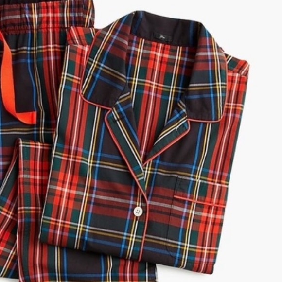 NWT J. Crew Stewart Tartan Plaid Cotton Long Sleeve Pajama Shirt Women’s XS / S - Picture 3 of 4